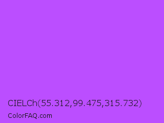 CIELCh 55.312,99.475,315.732 Color Image