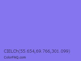 CIELCh 55.654,69.766,301.099 Color Image