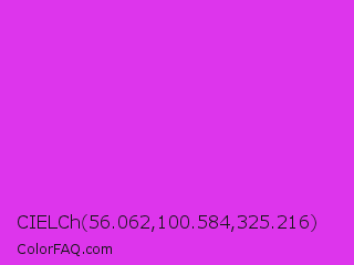 CIELCh 56.062,100.584,325.216 Color Image