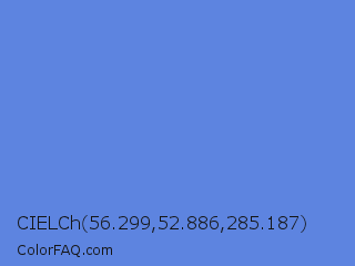 CIELCh 56.299,52.886,285.187 Color Image
