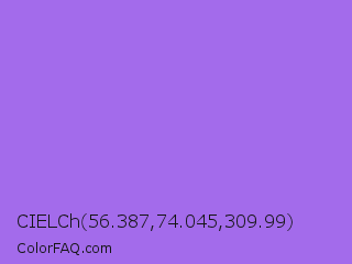 CIELCh 56.387,74.045,309.99 Color Image