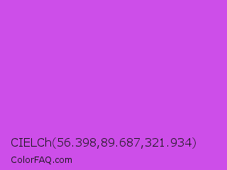 CIELCh 56.398,89.687,321.934 Color Image