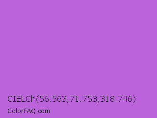 CIELCh 56.563,71.753,318.746 Color Image