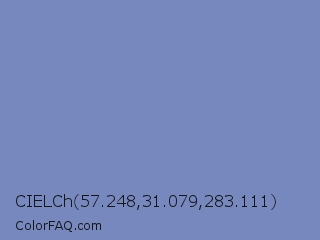 CIELCh 57.248,31.079,283.111 Color Image
