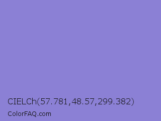 CIELCh 57.781,48.57,299.382 Color Image