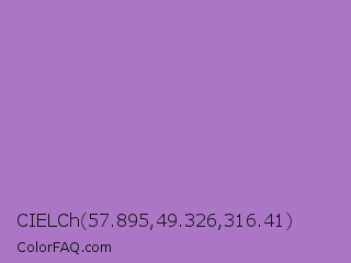 CIELCh 57.895,49.326,316.41 Color Image
