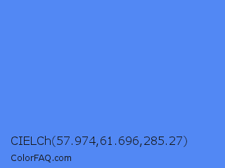 CIELCh 57.974,61.696,285.27 Color Image