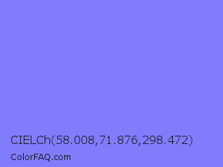 CIELCh 58.008,71.876,298.472 Color Image