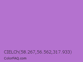 CIELCh 58.267,56.562,317.933 Color Image