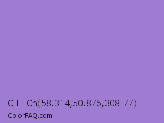 CIELCh 58.314,50.876,308.77 Color Image