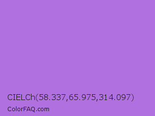 CIELCh 58.337,65.975,314.097 Color Image