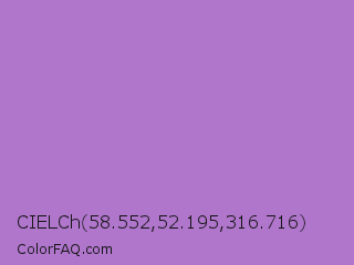 CIELCh 58.552,52.195,316.716 Color Image