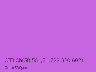 CIELCh 58.561,74.722,320.602 Color Image