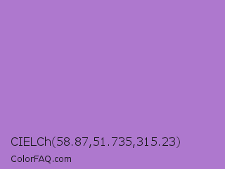 CIELCh 58.87,51.735,315.23 Color Image