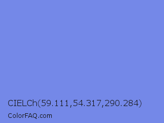CIELCh 59.111,54.317,290.284 Color Image
