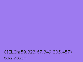 CIELCh 59.323,67.349,305.457 Color Image