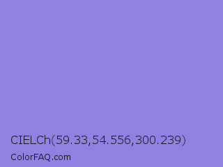 CIELCh 59.33,54.556,300.239 Color Image