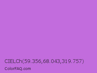 CIELCh 59.356,68.043,319.757 Color Image