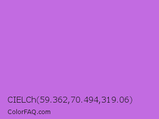 CIELCh 59.362,70.494,319.06 Color Image