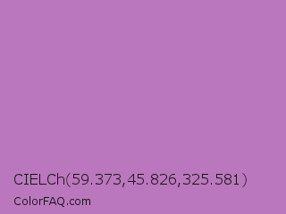 CIELCh 59.373,45.826,325.581 Color Image