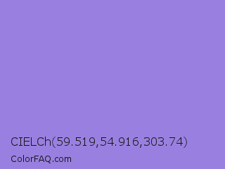 CIELCh 59.519,54.916,303.74 Color Image