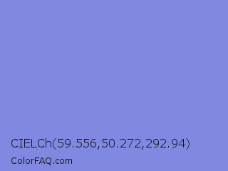 CIELCh 59.556,50.272,292.94 Color Image