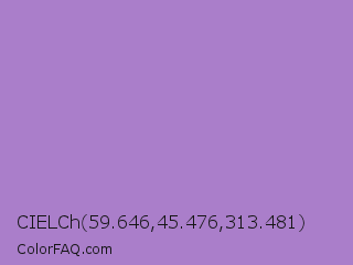 CIELCh 59.646,45.476,313.481 Color Image