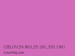 CIELCh 59.863,55.291,335.196 Color Image