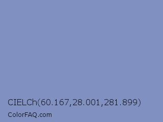 CIELCh 60.167,28.001,281.899 Color Image
