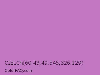CIELCh 60.43,49.545,326.129 Color Image