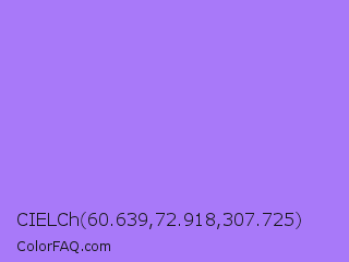 CIELCh 60.639,72.918,307.725 Color Image