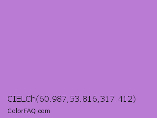 CIELCh 60.987,53.816,317.412 Color Image