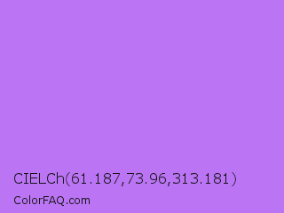 CIELCh 61.187,73.96,313.181 Color Image