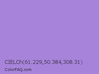 CIELCh 61.229,50.384,308.31 Color Image
