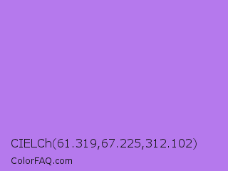 CIELCh 61.319,67.225,312.102 Color Image