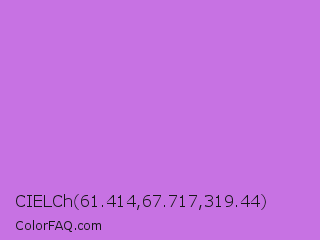 CIELCh 61.414,67.717,319.44 Color Image