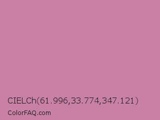 CIELCh 61.996,33.774,347.121 Color Image
