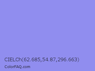 CIELCh 62.685,54.87,296.663 Color Image