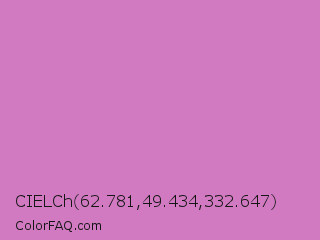 CIELCh 62.781,49.434,332.647 Color Image