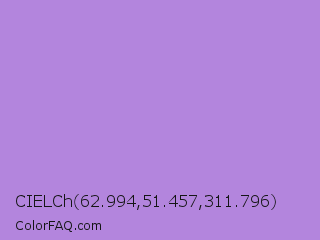 CIELCh 62.994,51.457,311.796 Color Image