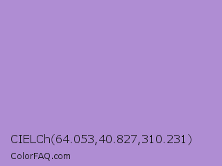 CIELCh 64.053,40.827,310.231 Color Image