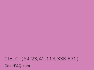 CIELCh 64.23,41.113,338.831 Color Image