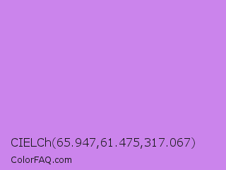 CIELCh 65.947,61.475,317.067 Color Image