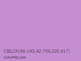 CIELCh 66.193,42.759,320.617 Color Image