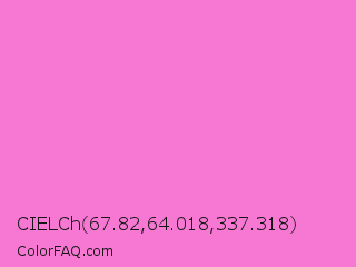 CIELCh 67.82,64.018,337.318 Color Image