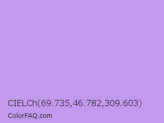 CIELCh 69.735,46.782,309.603 Color Image