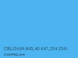 CIELCh 69.845,40.647,254.254 Color Image
