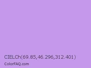CIELCh 69.85,46.296,312.401 Color Image