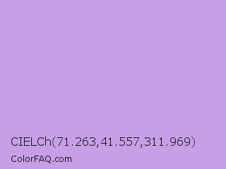CIELCh 71.263,41.557,311.969 Color Image