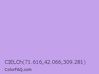 CIELCh 71.616,42.066,309.281 Color Image